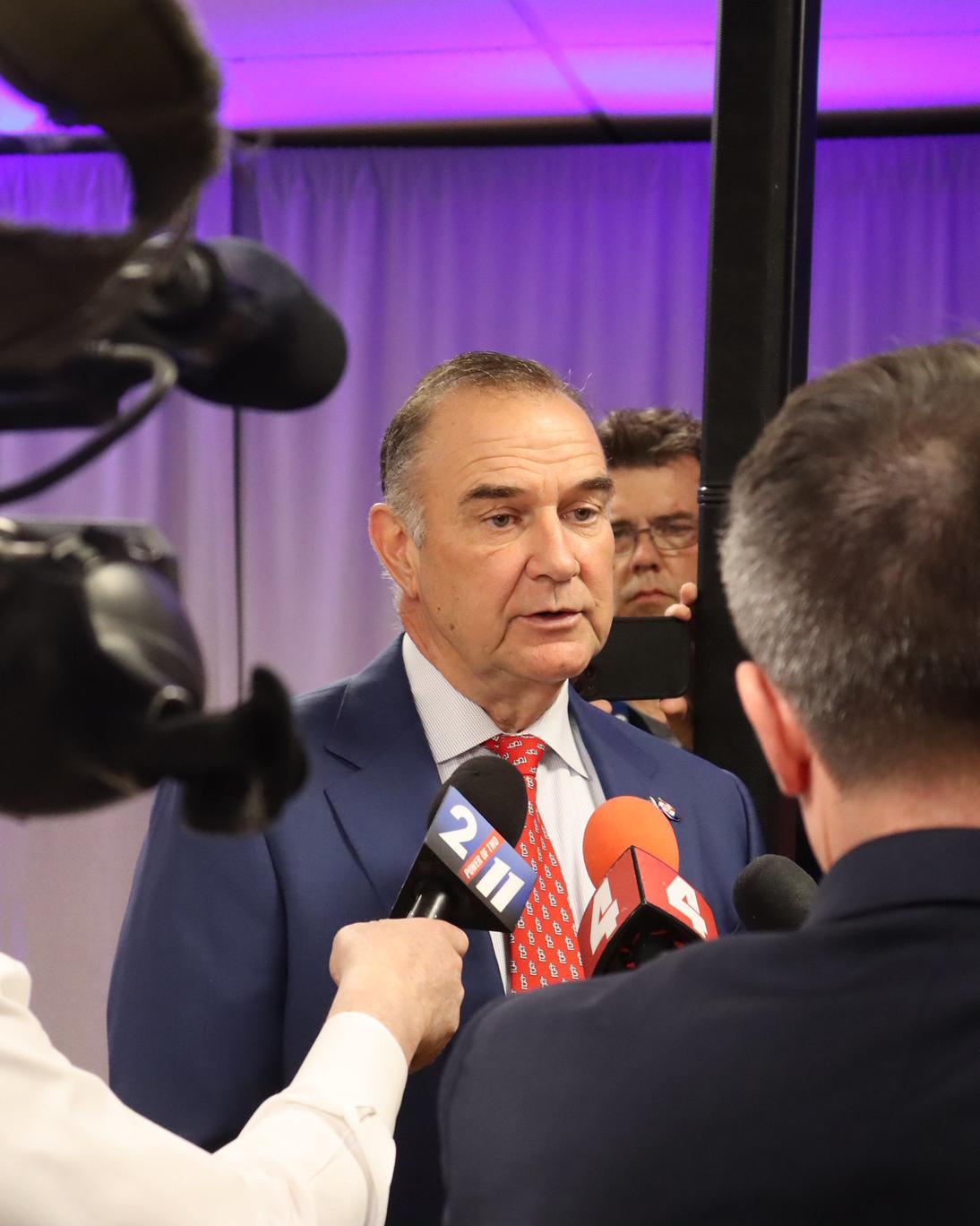 Governor Kehoe speaks to press